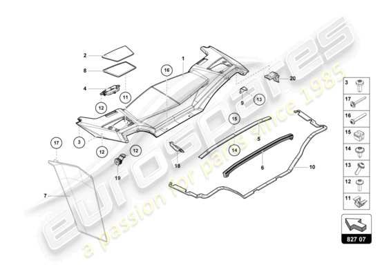 a part diagram from the Lamborghini Aventador LP770-4 SVJ parts catalogue