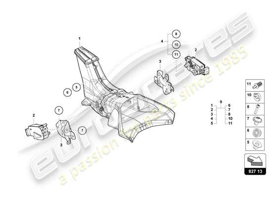 a part diagram from the Lamborghini Aventador LP770-4 SVJ parts catalogue