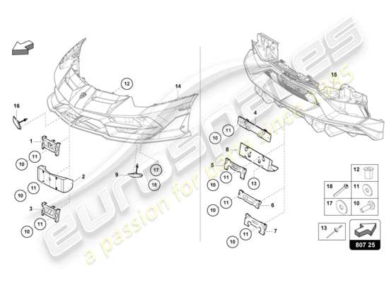 a part diagram from the Lamborghini Aventador Ultimae parts catalogue