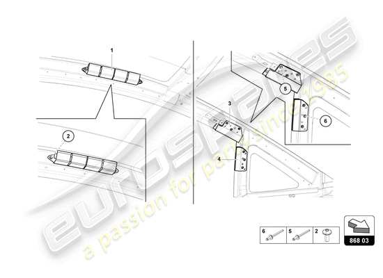 a part diagram from the Lamborghini Aventador Ultimae parts catalogue