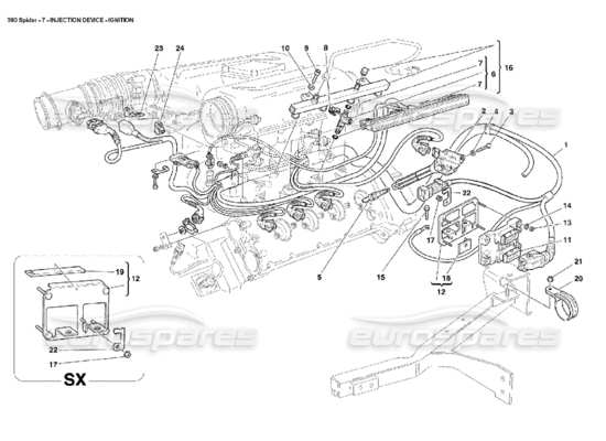 a part diagram from the Ferrari 360 parts catalogue