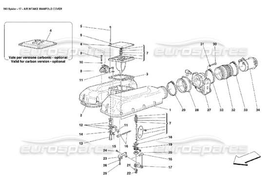 a part diagram from the Ferrari 360 parts catalogue