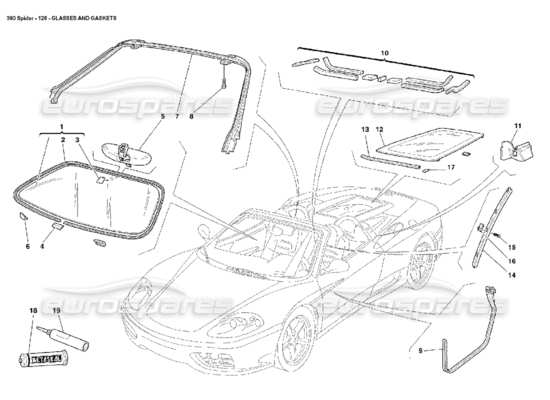 a part diagram from the Ferrari 360 parts catalogue