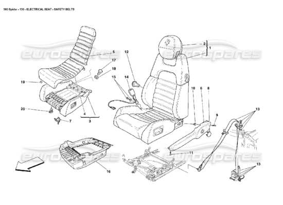 a part diagram from the Ferrari 360 parts catalogue