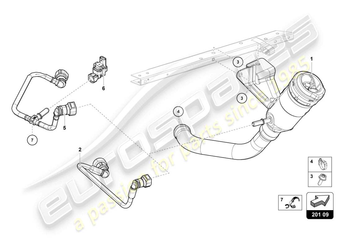 Lamborghini STO (2022) FUEL FILLER NECK Part Diagram