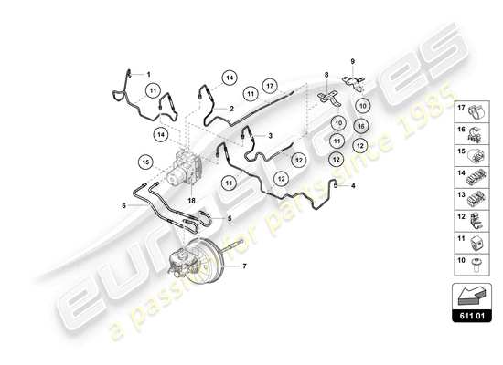 a part diagram from the Lamborghini Huracan STO parts catalogue