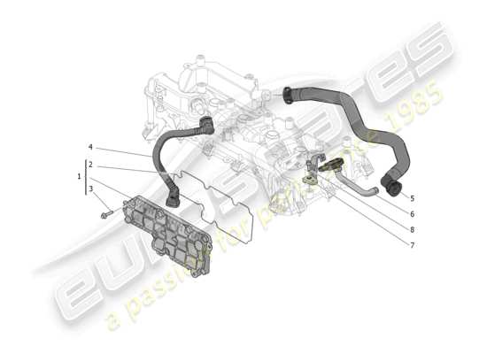 a part diagram from the Maserati Grecale parts catalogue