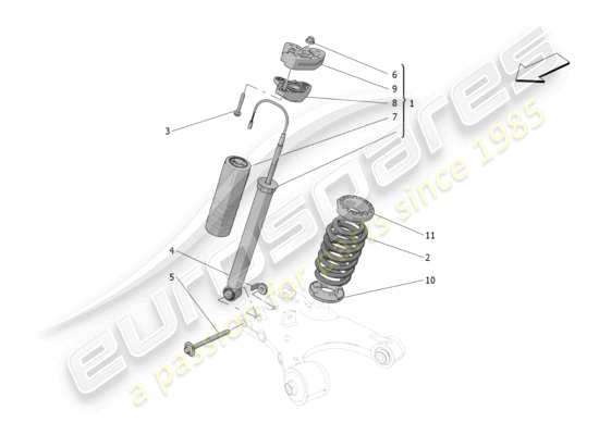 a part diagram from the Maserati Grecale parts catalogue