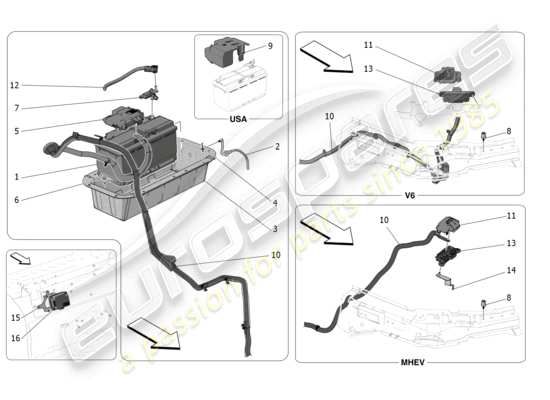 a part diagram from the Maserati Grecale parts catalogue