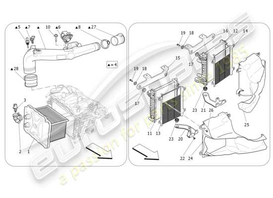 a part diagram from the Maserati Ghibli (2017 onwards) parts catalogue