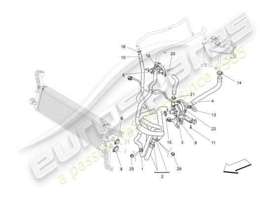 a part diagram from the Maserati Ghibli (2017 onwards) parts catalogue