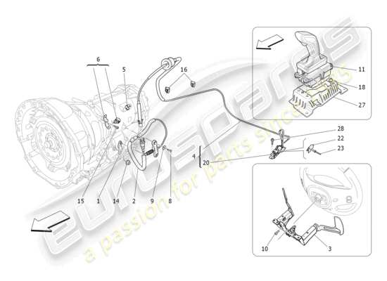 a part diagram from the Maserati Ghibli (2017 onwards) parts catalogue