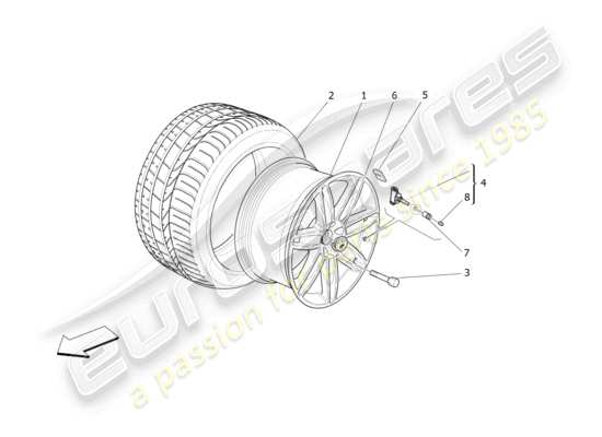 a part diagram from the Maserati Ghibli (2017 onwards) parts catalogue