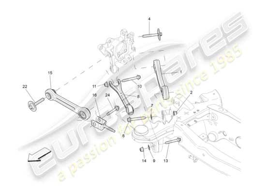 a part diagram from the Maserati Ghibli (2017 onwards) parts catalogue