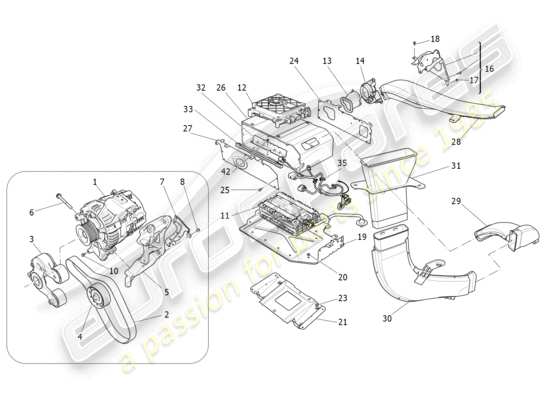 a part diagram from the Maserati Ghibli (2017 onwards) parts catalogue
