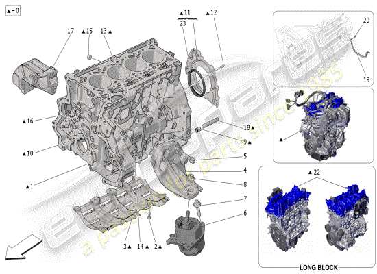 a part diagram from the Maserati Grecale parts catalogue