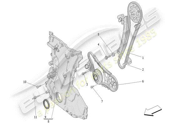 a part diagram from the Maserati Grecale parts catalogue