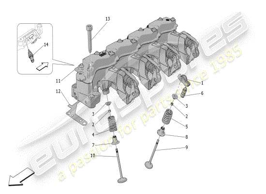 a part diagram from the Maserati Grecale parts catalogue