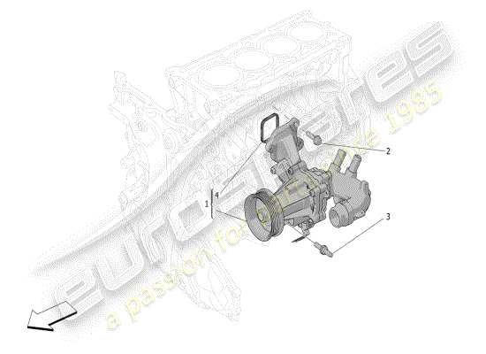 a part diagram from the Maserati Grecale parts catalogue