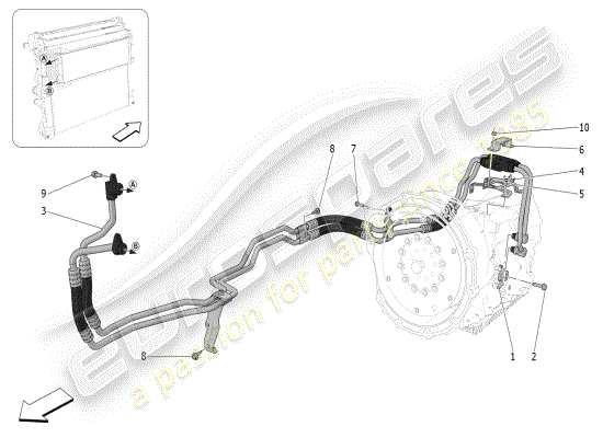 a part diagram from the Maserati Grecale parts catalogue