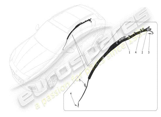 a part diagram from the Maserati Grecale parts catalogue