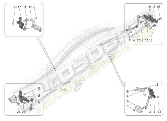 a part diagram from the Maserati Grecale parts catalogue