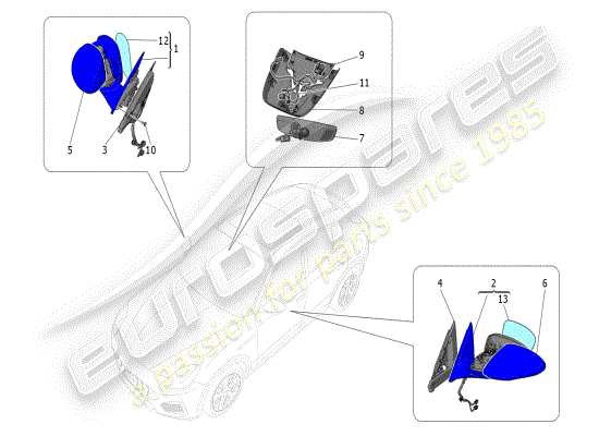 a part diagram from the Maserati Grecale parts catalogue