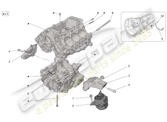 a part diagram from the Maserati Grecale parts catalogue