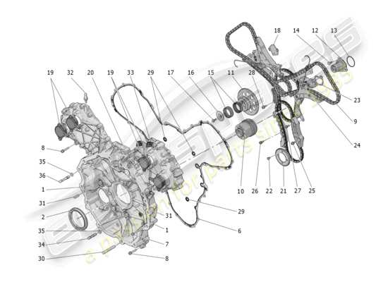 a part diagram from the Maserati Grecale parts catalogue