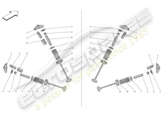 a part diagram from the Maserati Grecale parts catalogue