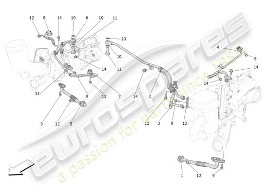 a part diagram from the Maserati Grecale parts catalogue