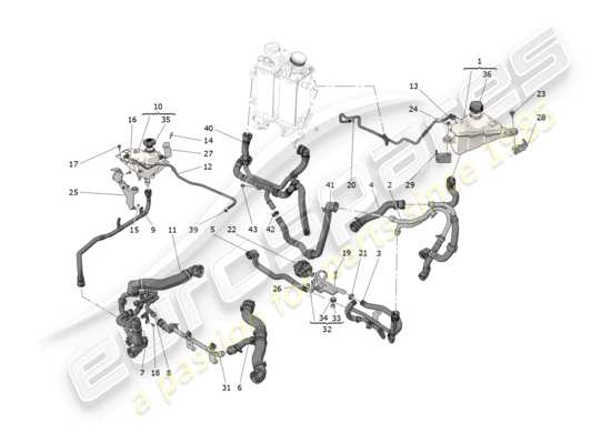 a part diagram from the Maserati Grecale parts catalogue