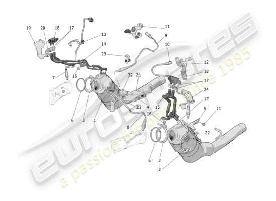 a part diagram from the Maserati Grecale parts catalogue