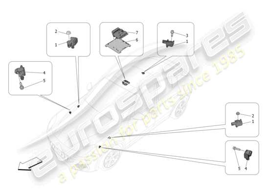 a part diagram from the Maserati Grecale parts catalogue