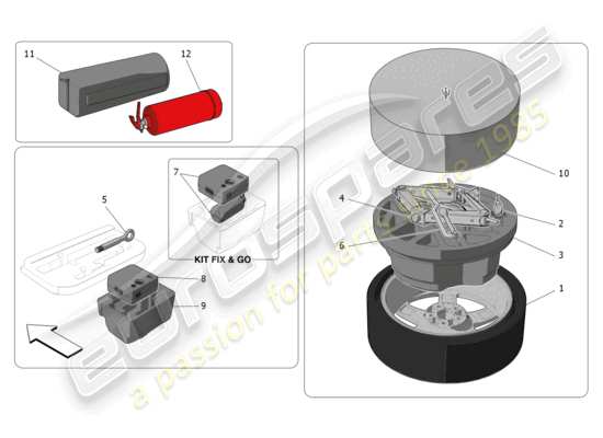 a part diagram from the Maserati Grecale parts catalogue