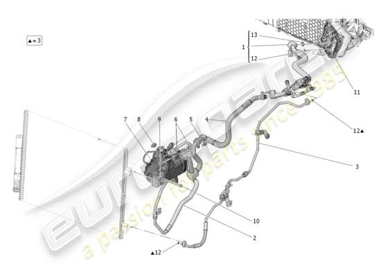 a part diagram from the Maserati Grecale parts catalogue