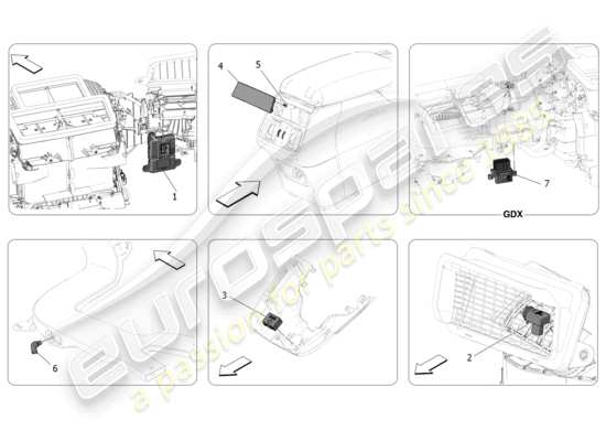 a part diagram from the Maserati Grecale parts catalogue