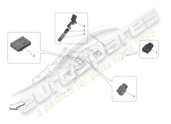 a part diagram from the Maserati Grecale parts catalogue