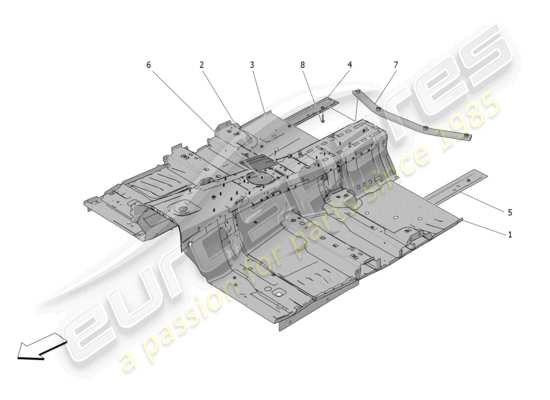 a part diagram from the Maserati Grecale parts catalogue