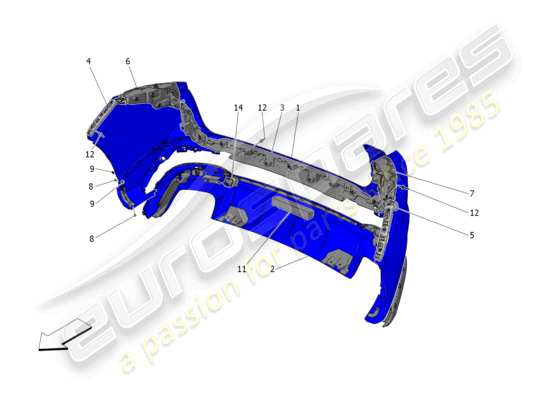 a part diagram from the Maserati Grecale parts catalogue