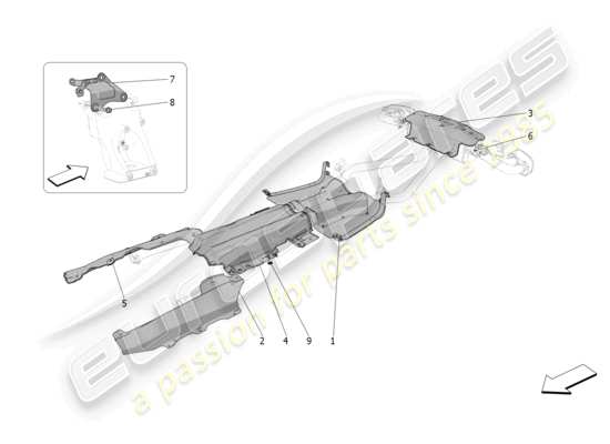 a part diagram from the Maserati Grecale parts catalogue