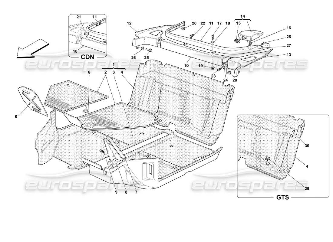 Part diagram containing part number 64630500