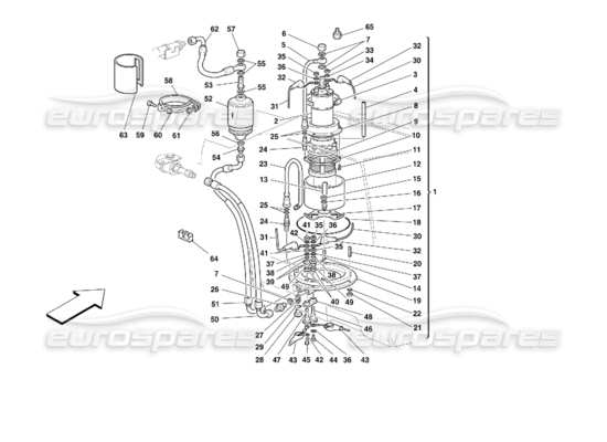 a part diagram from the Ferrari 355 (2.7 Motronic) parts catalogue