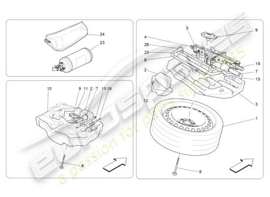 a part diagram from the Maserati Levante GT (2022) parts catalogue