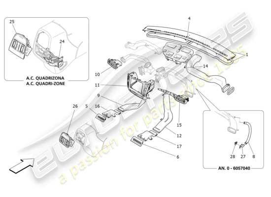 a part diagram from the Maserati Levante GT (2022) parts catalogue