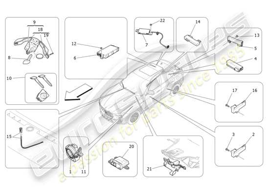 a part diagram from the Maserati Levante GT (2022) parts catalogue