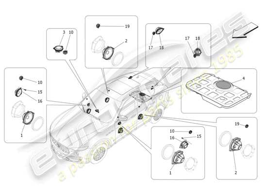 a part diagram from the Maserati Levante parts catalogue