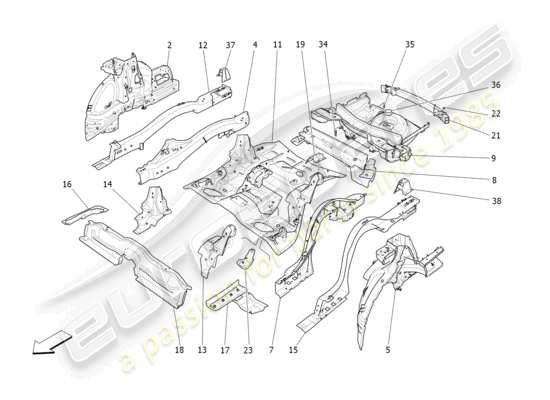 a part diagram from the Maserati Levante parts catalogue