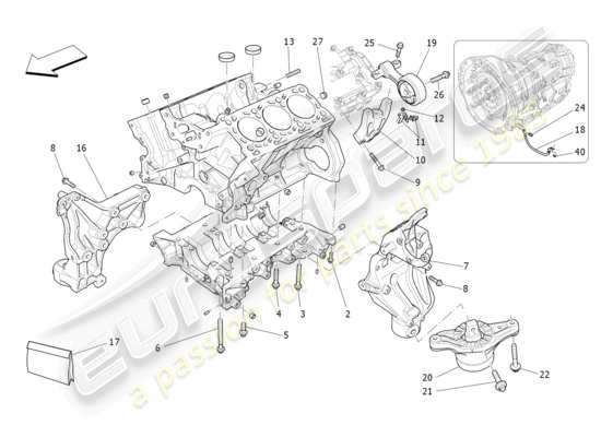 a part diagram from the Maserati Levante parts catalogue