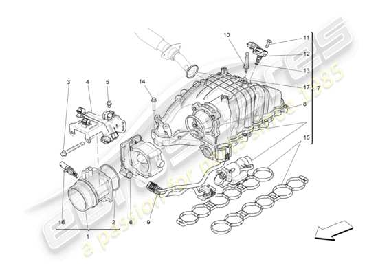 a part diagram from the Maserati Levante parts catalogue